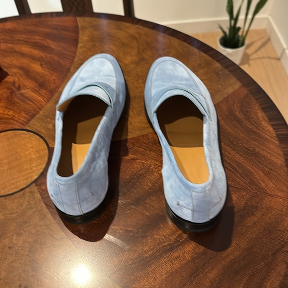 Mens Bally Light Blue Windsor Suede Loafers . - Picture 2 of 4